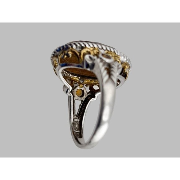 Sterling Silver Oval Faceted Tigers Eye Ring Size 7. - Picture 4 of 12